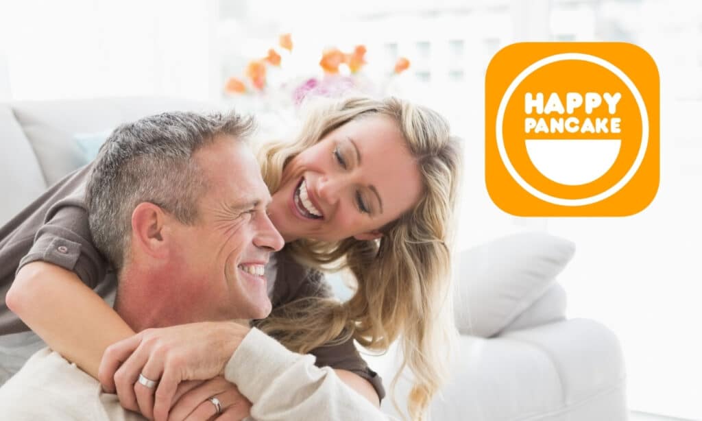 En bild på ett lyckligt par